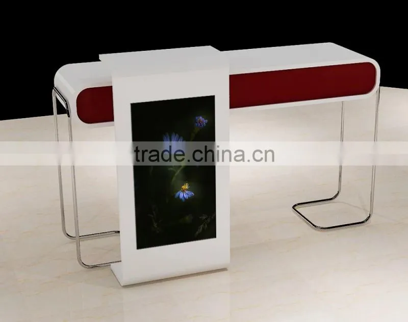 Customized 42" interactive touch screen kiosk receipt desk OEM smart commercial space video display kiosks