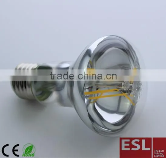 b22 led lamp bulb R80 4W clear glass reflector led filament bulb TUV CE ROHS