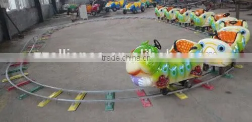 2014 popular kids eletric train caterpillar train amusement ride