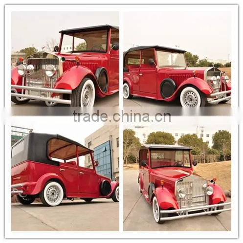 6 seats electric classic cart with comfortable bench seat with high backrest, half closed door