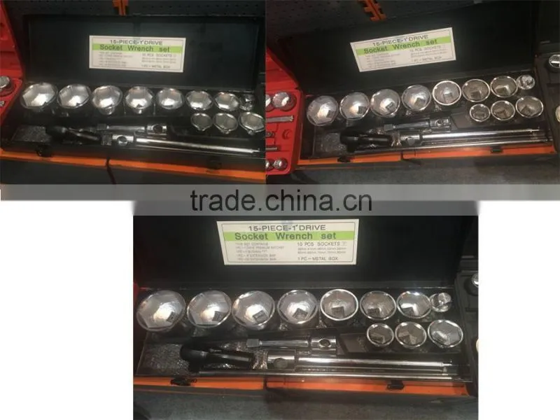 1" Dr 15 Pcs professional Socket wrench set