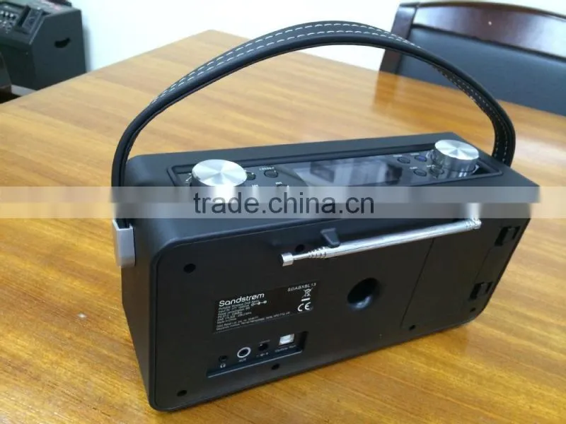 High quality Portable Leather DAB Radio with bluetooth