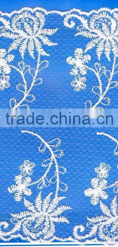lastest design 100% cotton embroidery lace