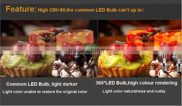 130lm/W PF>0.9 4W 6W 8W e12 led bulb