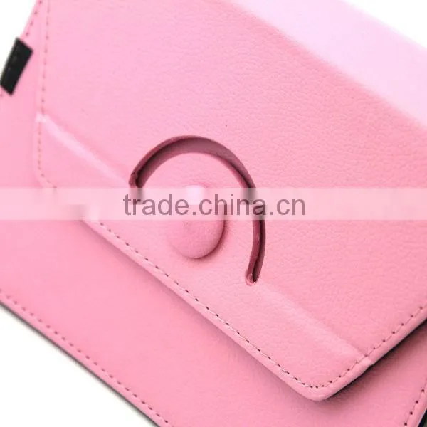 flannel PU Leather case for Apple IPAD/IPAD mini/Tablet,can be rotated and folded