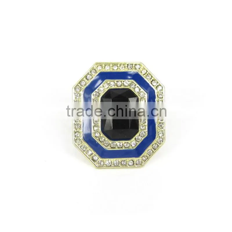 SQUARE GEMSTONE RINGS,MANY SMALL BALL CRYSTALS RING