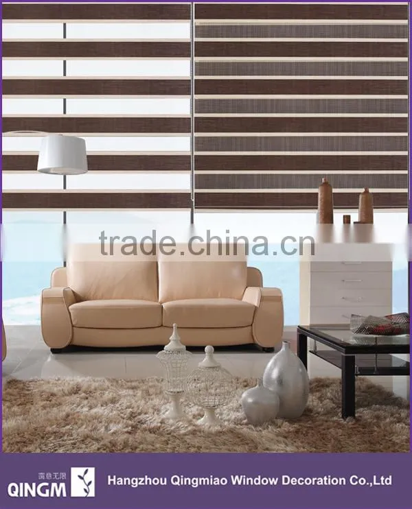 China Manufaturer Polyester Material Horizontal Pattern Fabric of Zebra Blinds