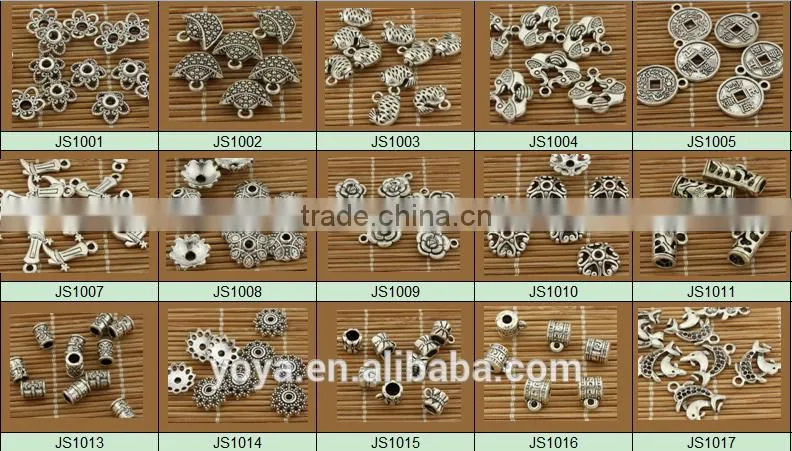 JS0954 trumpet shaped metal end caps for jewelry or tassels,drawstring end caps