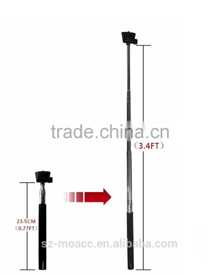 Factory price Wireless Monopod,monopod selfie stick,Wireless bluetooth Monopod