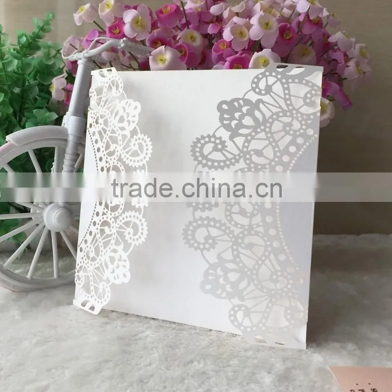 laser cut pearl paper card bar mitzvah card greeting card Qj-38