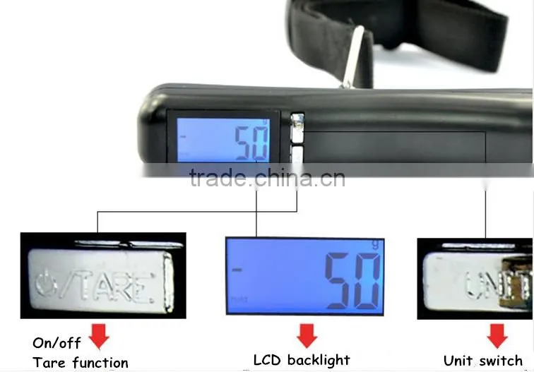 2016 hot selling travel accessory digital flashlight luggage scale