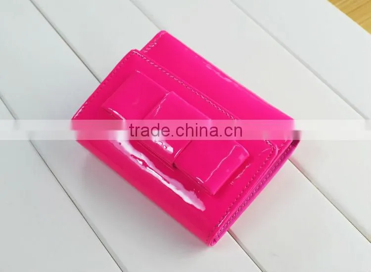 2014 hot selling Korean style Fashion PU woman purse with various colors