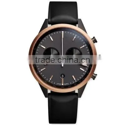 Business fashion genuine leather wrist man watch
