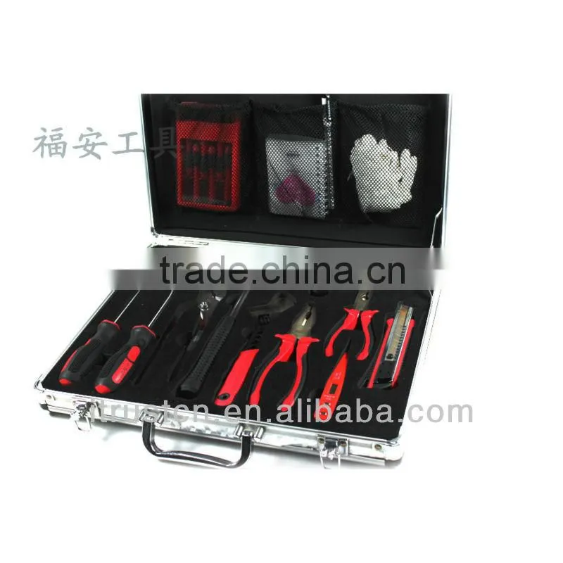 22pcs High grade aluminum box household combination hand tools set