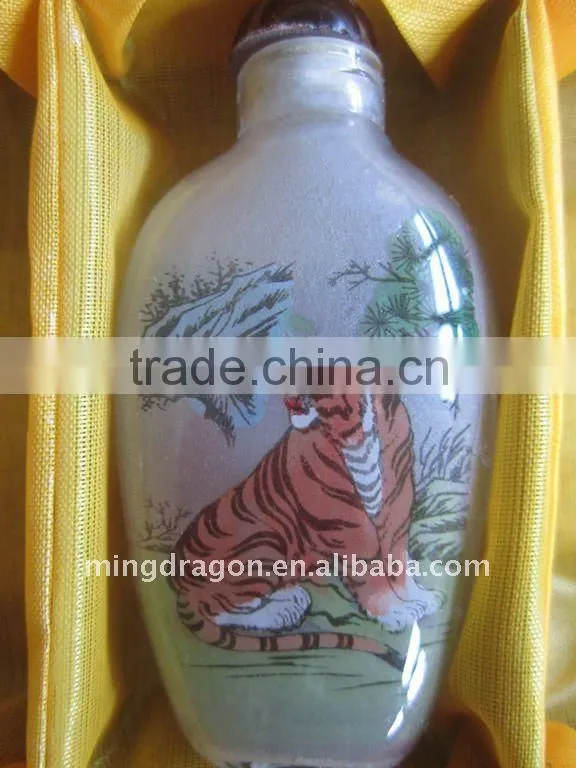 Chinese Old Glass Painting Snuff Bottle