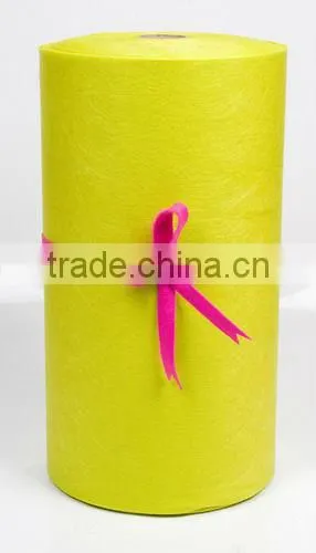 bright yellow non woven fabric material