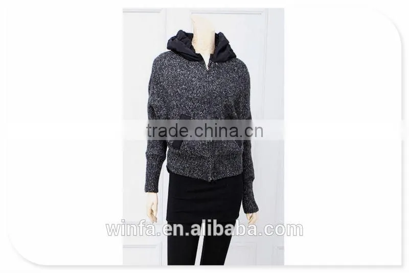 Autumn or Winter Pure Cashmere Basic Oversize Women's Cape Knit Top Batwing Cardigan Sweater Coat Black