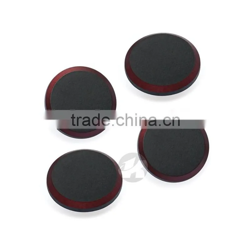 Black Flat And Red Rim Custom Metal Snap Button