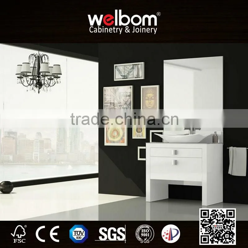 Mirror Design Top Solid Wood Bathroom Vanity