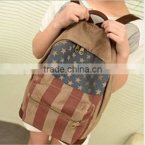 New Unisex Women Men Girls Canvas Backpack School Bag