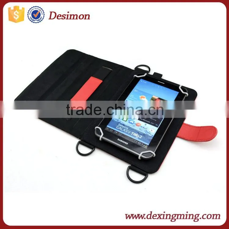 9-10" universal handhold leather working tablet case with lanyard
