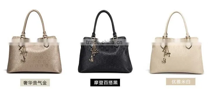 China's latest fashion wholesale chain embossed lady handbag