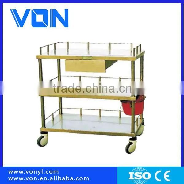 FC-17 Stainless steel Medical equipment hospital crash cart medical trolley