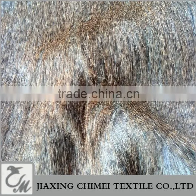 60mm 70mm long pile length for coat 80%acrylic+20%polyester print faux fur