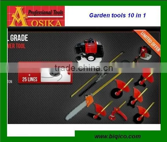 pole gasoline hedge trimmer 7 in 1 garden tools for 25CC 33CC 36CC 43CC 52CC with CE SAA EMC GS certificate