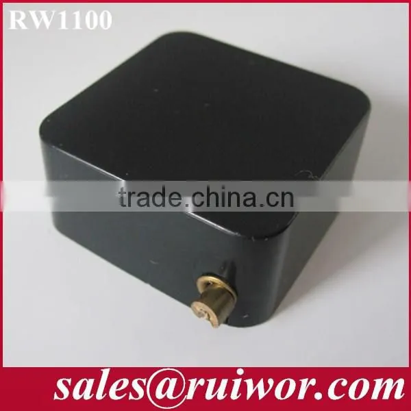 Square Retractable anti-theft reel for retail product positioning install by 3M tape