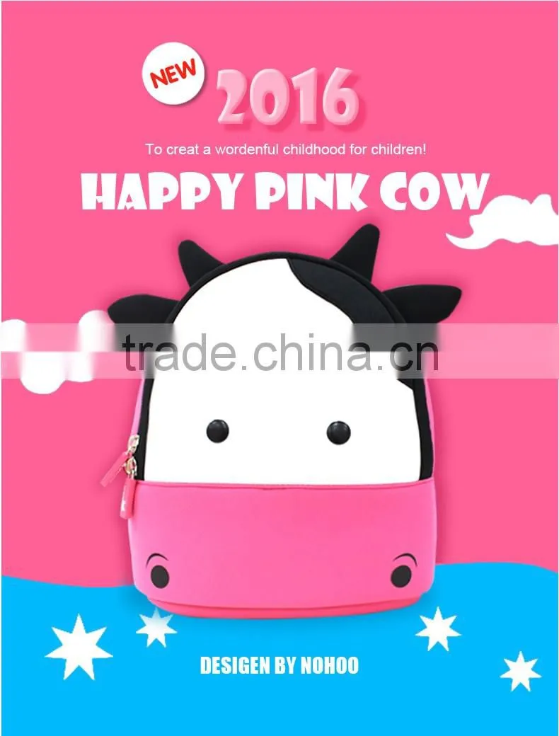 2016 New Kids Animal Cow Backpack Lightweight Kids Backpack Bag New Style School Bags