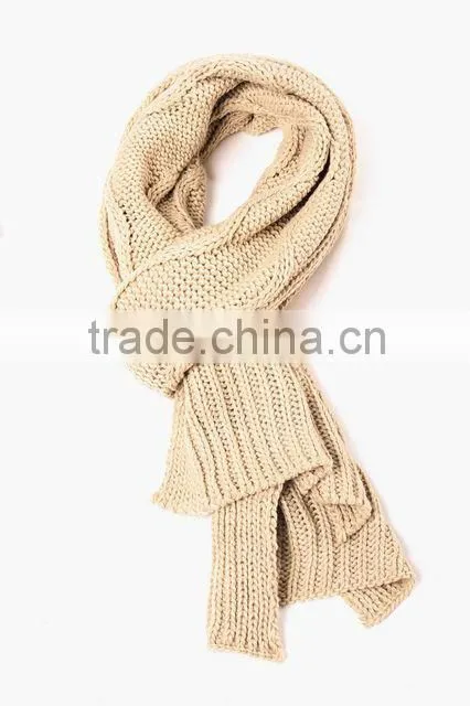 crochet hand knit acrylic scarf
