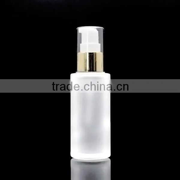 2016 new lotion glass cosmetic cylinder bottle 60ml wholesale in China