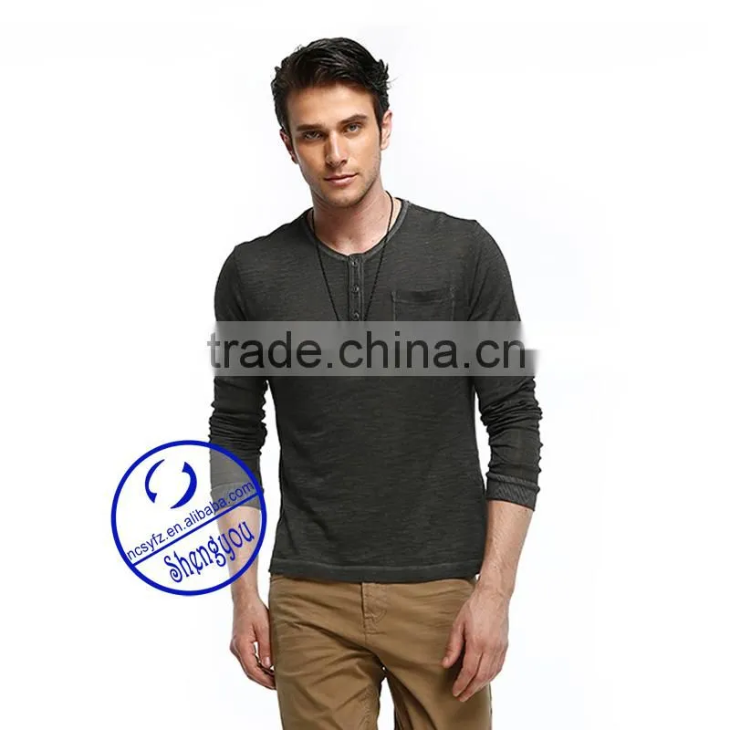 custom long sleeve plain t shirt men design wholesale china