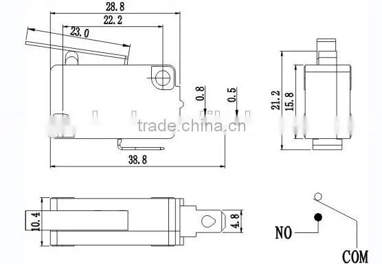 KWO1 SNAP action micro switch IP40