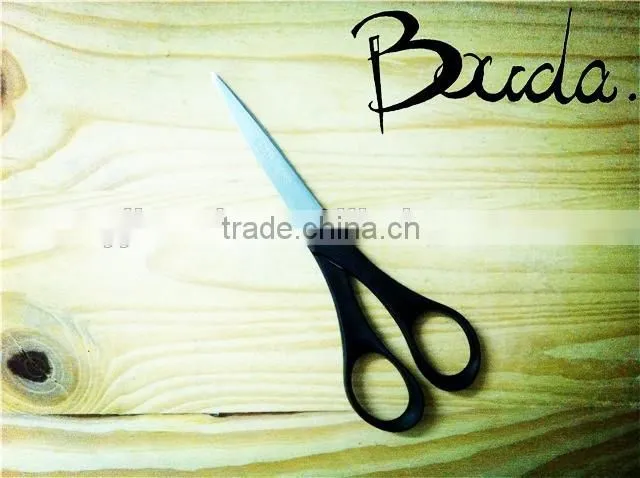 Special stainless steel stationery scissors with plastic handle BD-S1668