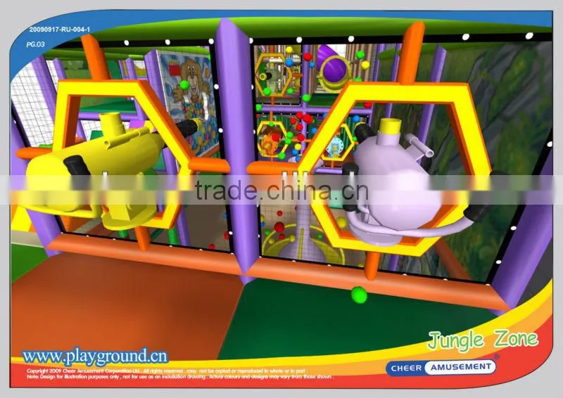 Cheer Amusement Jungle Theming Junior and Toddler Playground with slider fun-battle