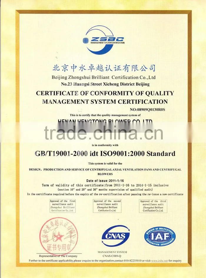 Industrial Electric coke oven Centrifugal Fan Blower