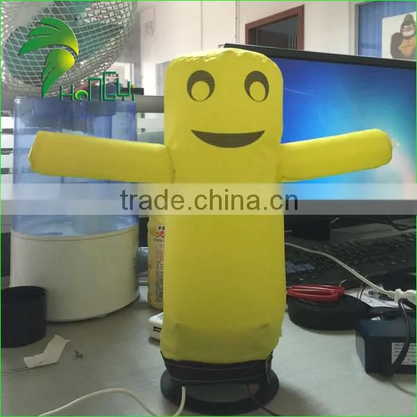 Professional Yellow Mini Inflatable Air Dancers With Smile Printing