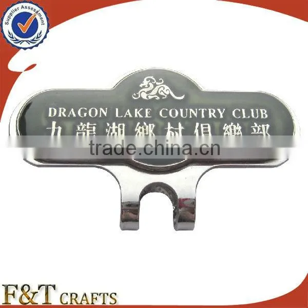 blank silver metal custom design bronze golf divot tool and ball marker