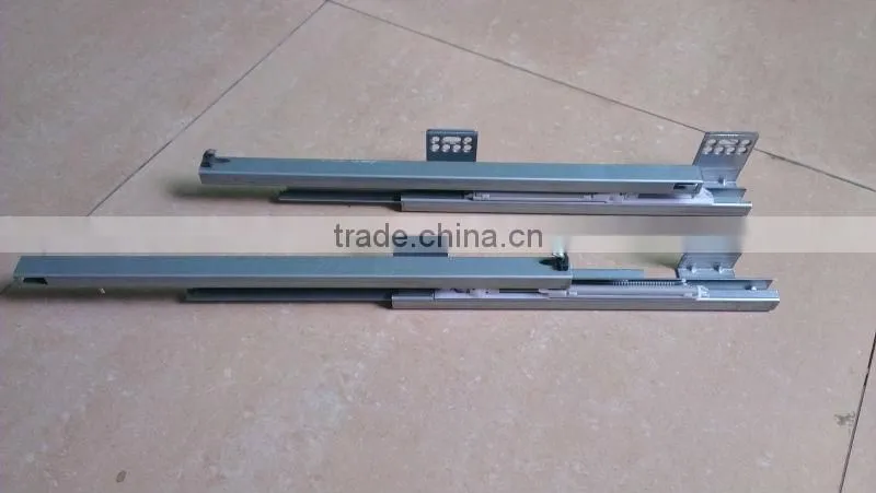 Soft closing kitchen cabinet drawer rail