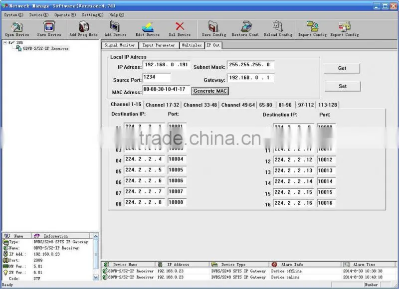 8 channel satellite iptv streaming