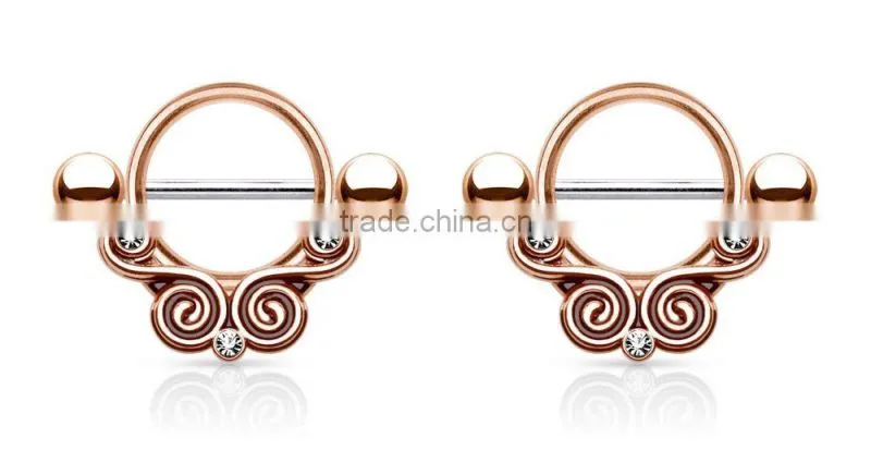 316L Surgical Steel Nipple Shields Rings Body Jewelry