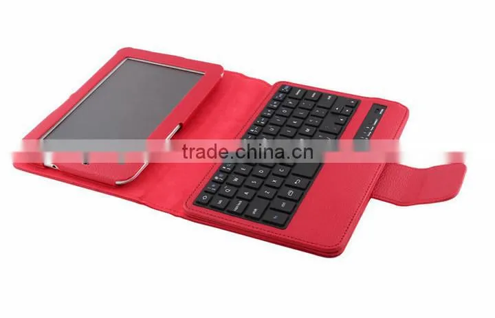 Universal 7 inch Tablet Wireless Bluetooth Keyboard with Leather Case, Bluetooth Keyboard for Samsung Galaxy Tab P3100 P6200