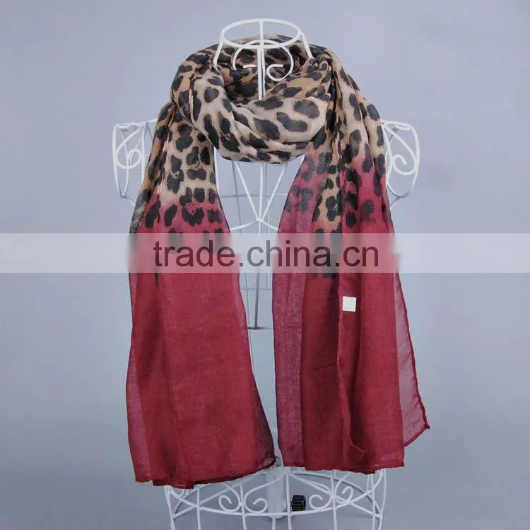 Leopard Pattern Viscose women shawl scarf Voile Scarves 180*90 Pashmina Shawls Muslim Hijab