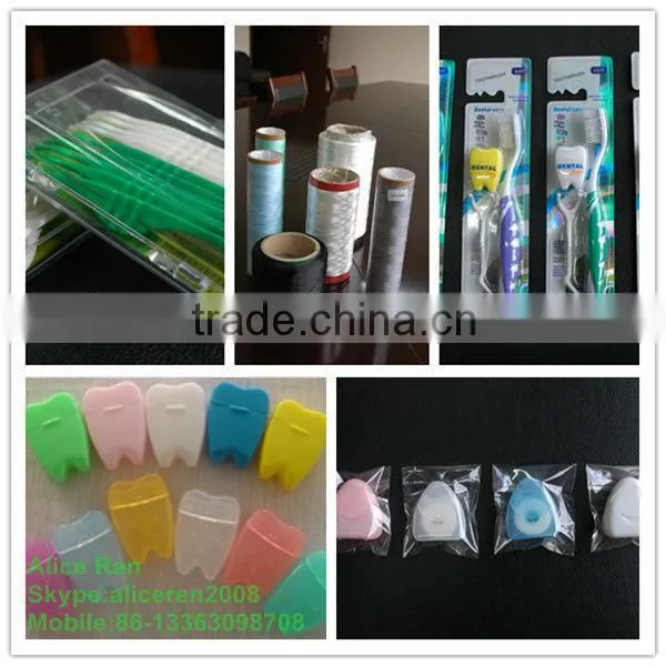 High quality dental floss pick in dividal wrapped bag