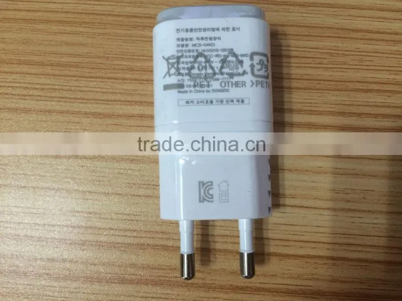 100% original new battery charger for LG mobile phone 1.8Amp power charger