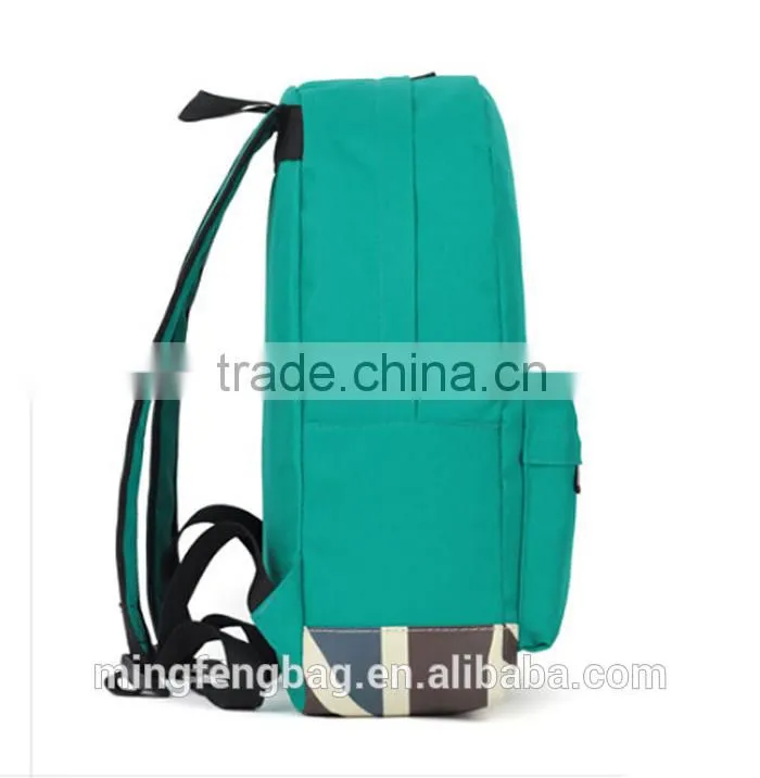 Custom High Quality Nylon Print Fabric High School Student Backpack Bag For Girl