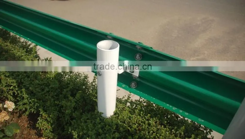 Powder Coated Steel Highway Guardrail Beams Anti Corrosion
