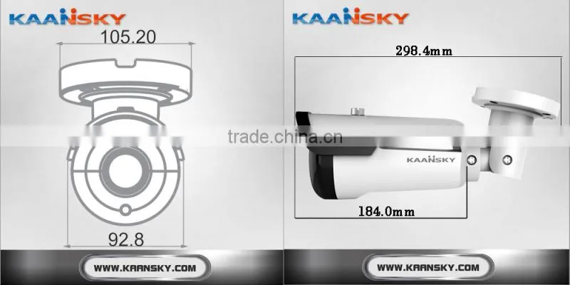 KAANSKY Coaxial HD camera 1MP and 1.3MP with 3.6mm lens AHD bullet CCTV camera